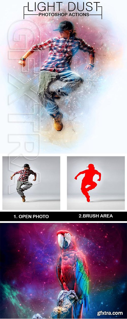 GraphicRiver - Light Dust Photoshop Actions 23099876