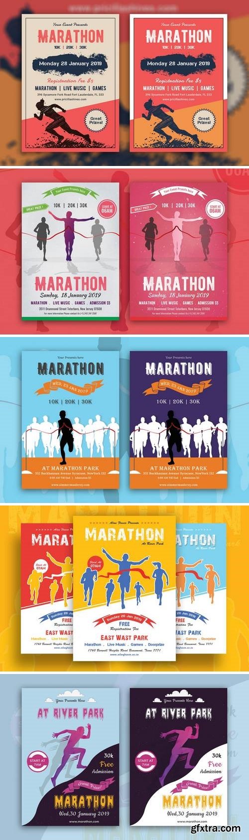 Marathon Event Flyer Bundle