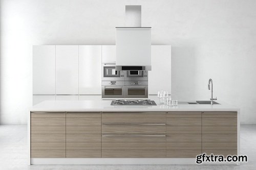 Modern Kitchen 2 3d Model