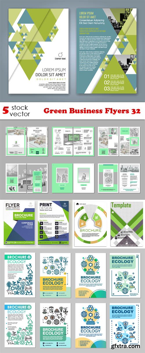 Vectors - Green Business Flyers 32