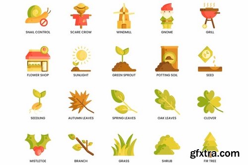 120 Gardening Icon Caramel Series