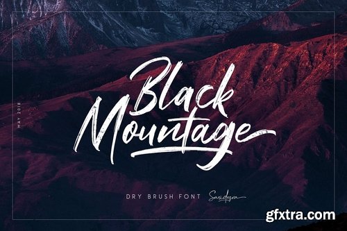 CM - Black Mountage - Brush Font 2573418