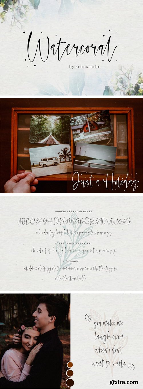 CM - Watercoral // Natural Script Font 3333319