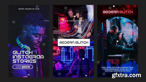 Videohive Glitch Instagram Stories 23071756