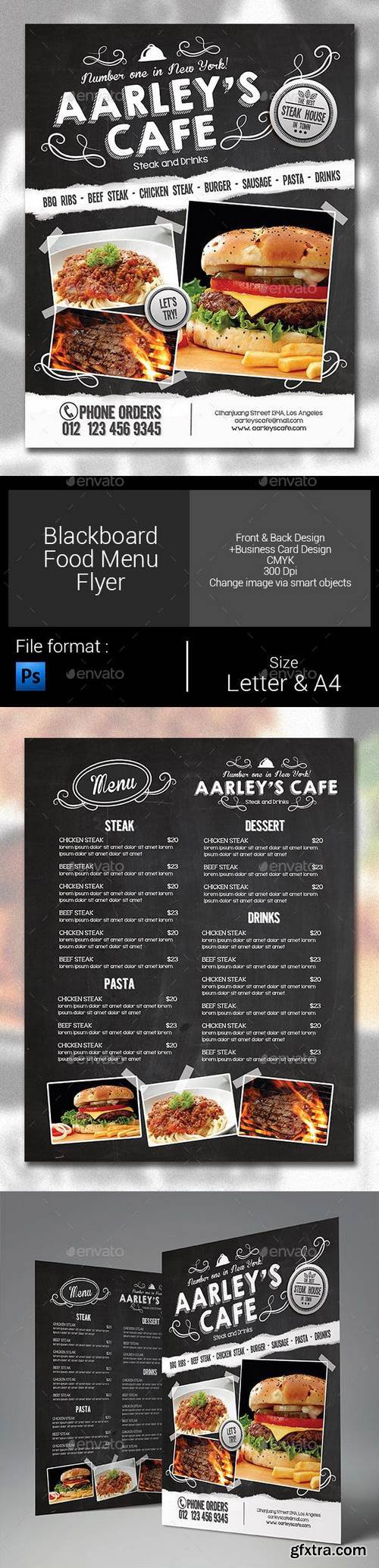 Graphicriver - Blackboard Menu Flyer 10179154