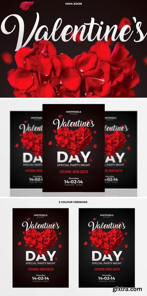 Valentine\'s Day Party A5 Flyer