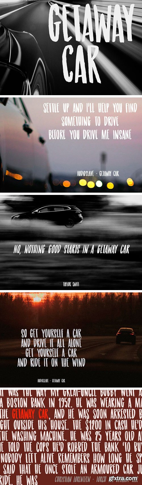 Getaway Car Font