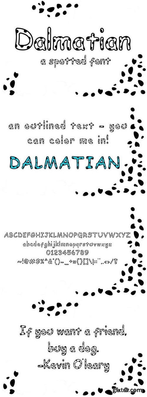 Fontbundles - Dalmatian: A Spotted Font 80505