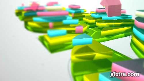 Videohive 3D Colorful Pieces Logo Reveal 15841220