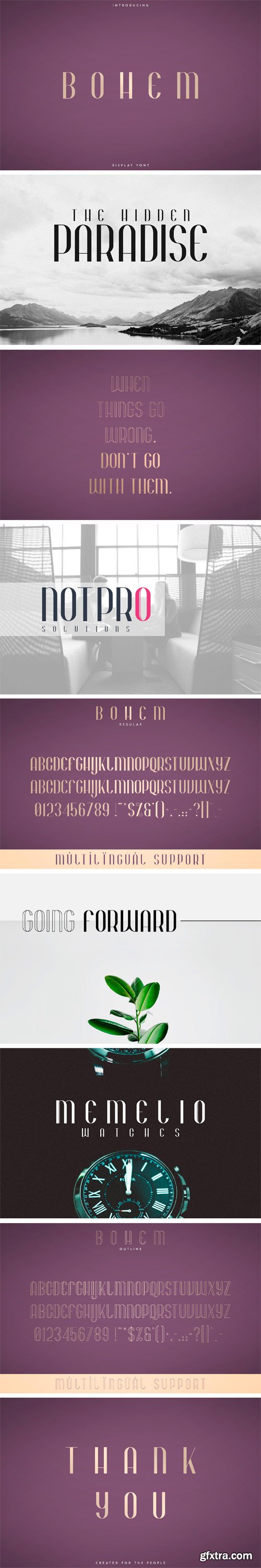 CM - Bohem - Display Font | 2 Styles 3340306