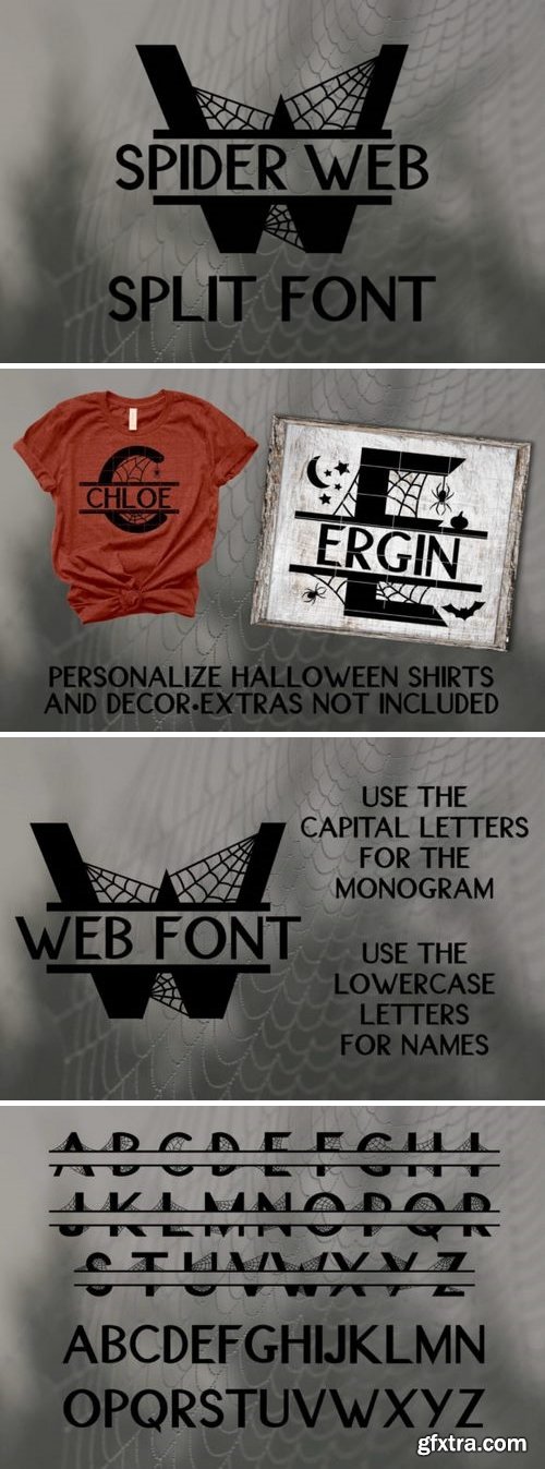 Spider Web Split Font