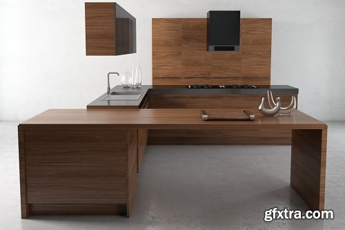 Modern Kitchen 8 3d Model