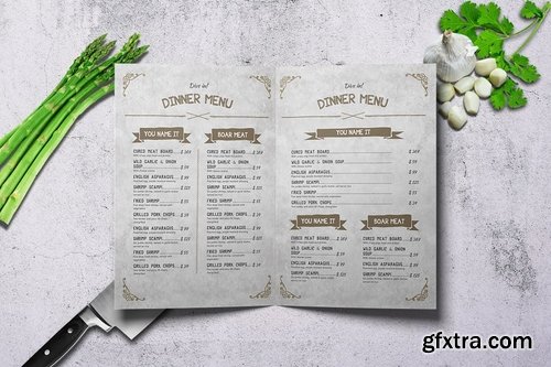 Vintage Wild Food Menu Bundle