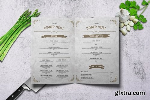 Vintage Wild Food Menu Bundle