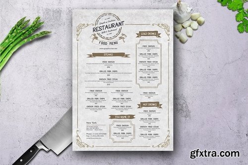 Vintage Wild Food Menu Bundle