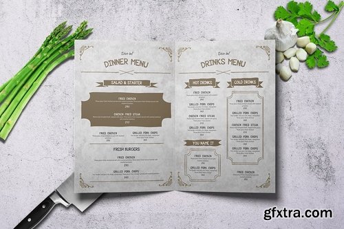 Vintage Wild Food Menu Bundle