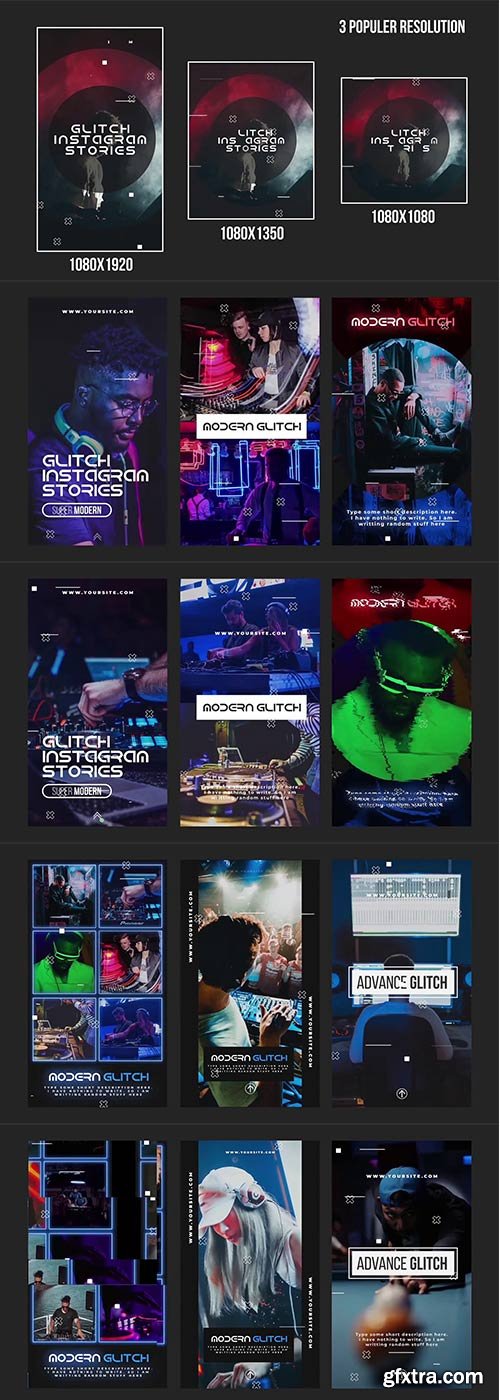 Videohive - Glitch Instagram Stories - 23071756