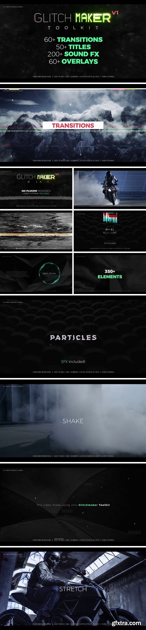 MotionArray - GlitchMaker Toolkit: 350+ Elements After Effects Templates 66116