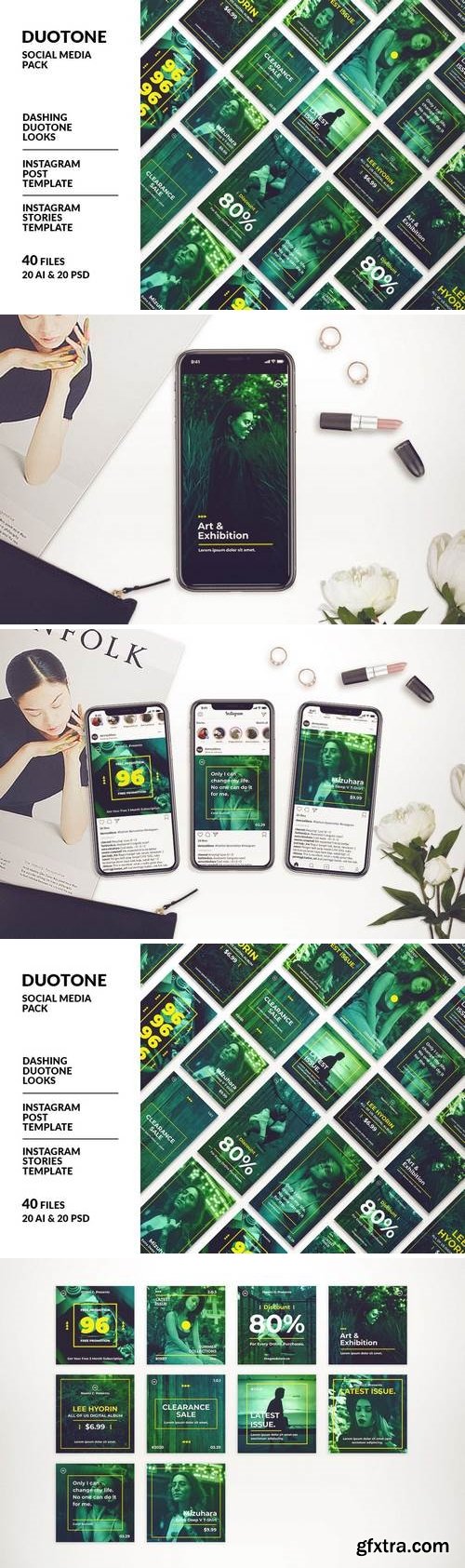 Duotone Instagram Post & Instagram Story Template