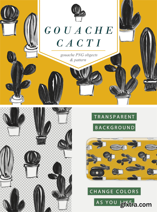 CM - CACTUS - Gouache Illustrations Pack 2771128