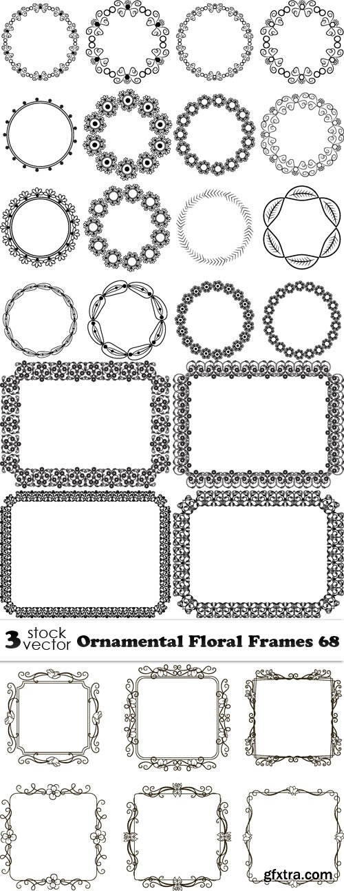 Vectors - Ornamental Floral Frames 68