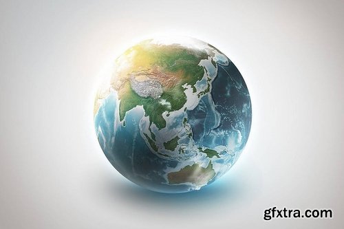 Photoshop 3D World - Earth Globe