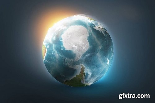 Photoshop 3D World - Earth Globe