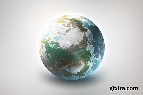 Photoshop 3D World - Earth Globe