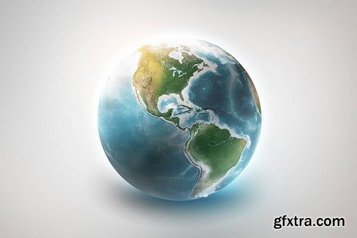 Photoshop 3D World - Earth Globe