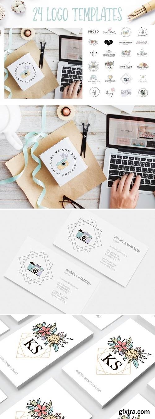 24 logo templates for Photographers