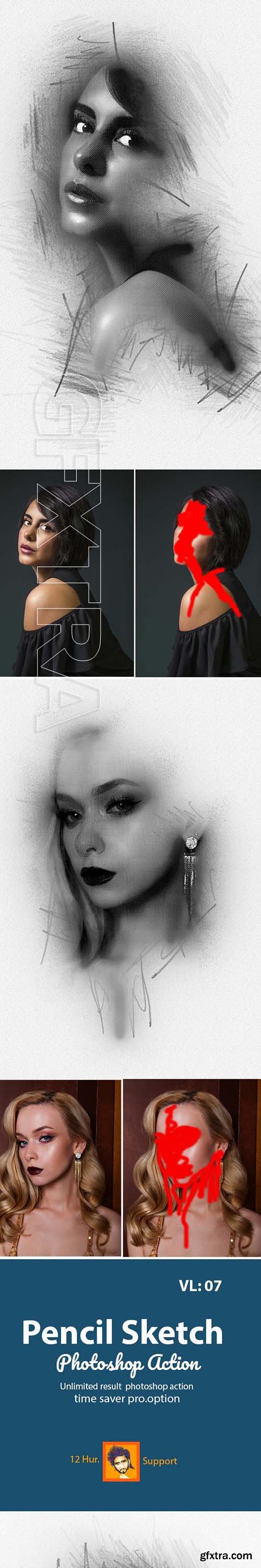 GraphicRiver - Pencil Sketch Photoshop Action 23048429 » GFxtra