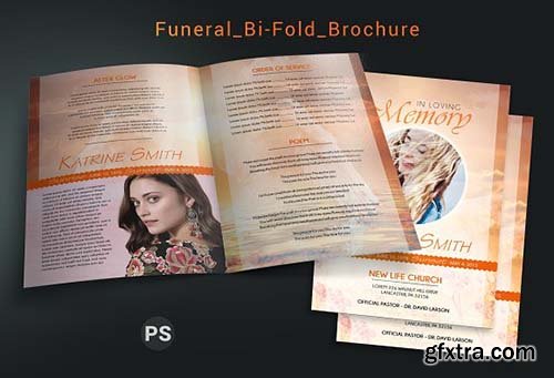 CreativeMarket - Funeral Bi-fold Brochure Template 3320605