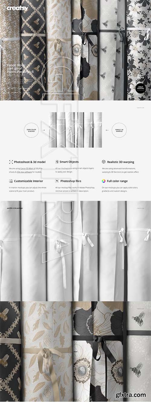 CreativeMarket - Fabric Rolls Mockup 40 FF v 6 3328450