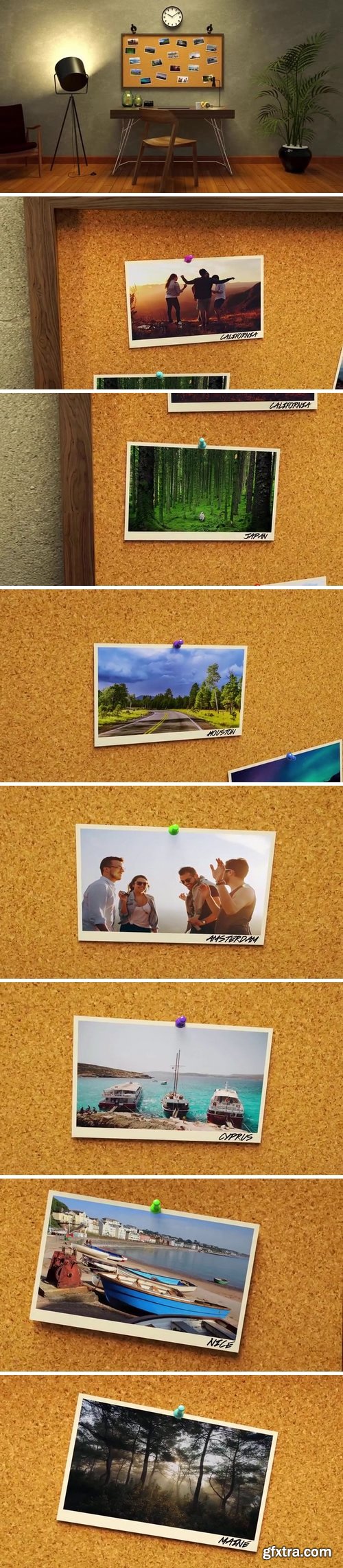 MotionArray - Corkboard Photo Slideshow After Effects Templates 159242