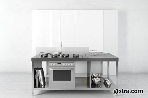 Modern Kitchen 17 3d Model
