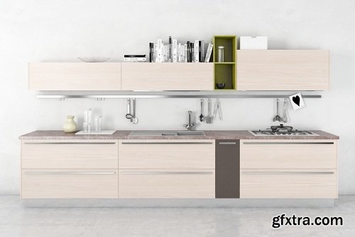 Modern Kitchen 18 3d Model