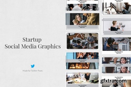 Startup Pinterest Twitter Facebook Instagram Posts Pack and Animated Instagram Stories