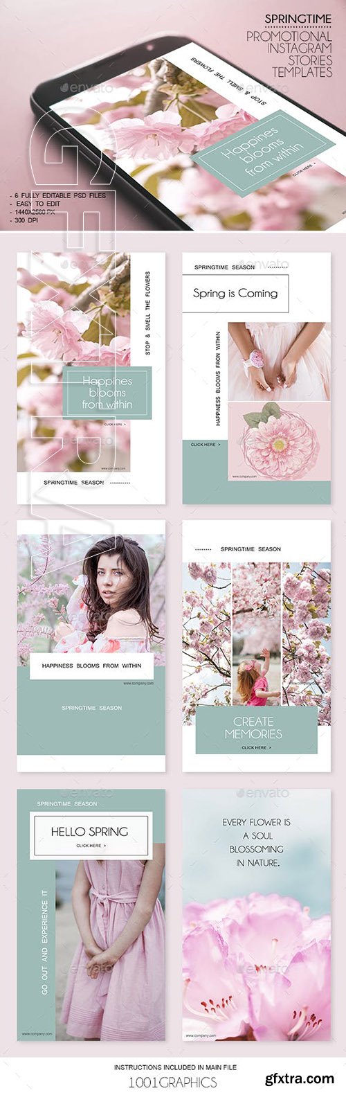 GraphicRiver - 6 Springtime Insta-Story Templates PSD 23098661