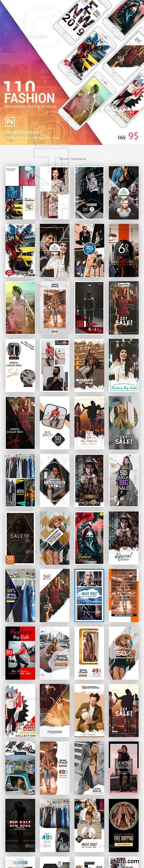 GraphicRiver - 110 Fashion Instagram Post & Stories 23093867