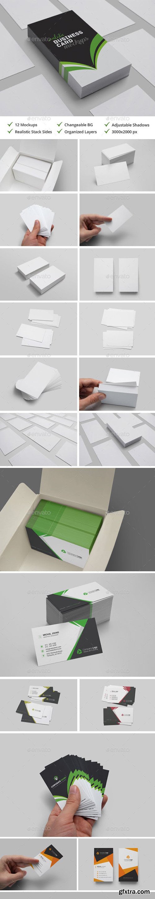 Realistic Business Card Mockups 21115803