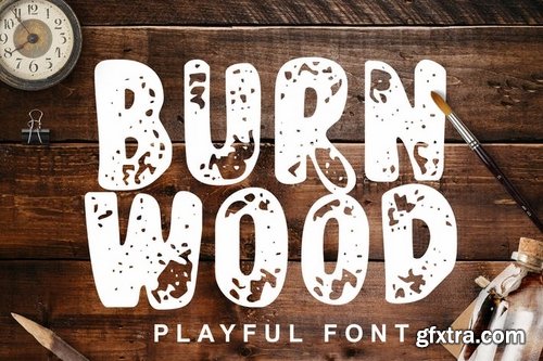 Burn Wood Font