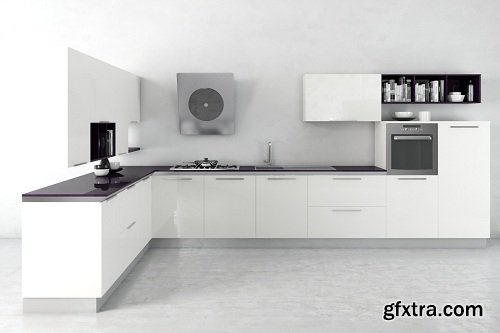 Modern Kitchen 23 3d Model