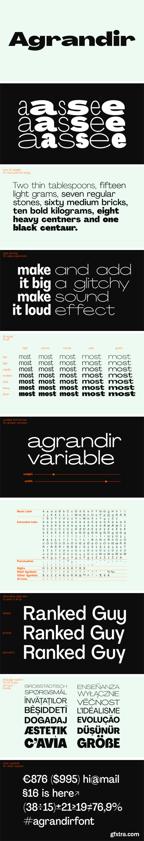 Agrandir Font Family (Updated)