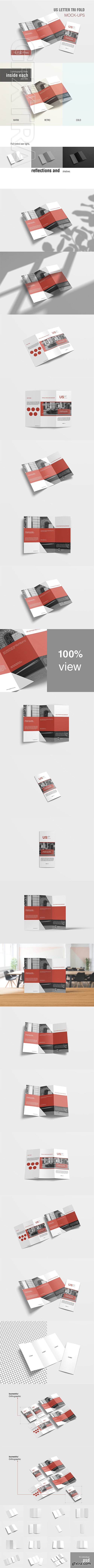 CreativeMarket - US Letter Tri Fold Mockup 3187122