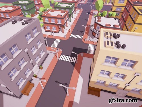 Low Poly City Asset