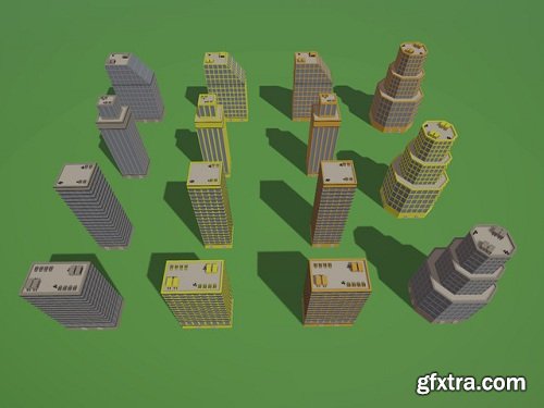 Low Poly City Asset