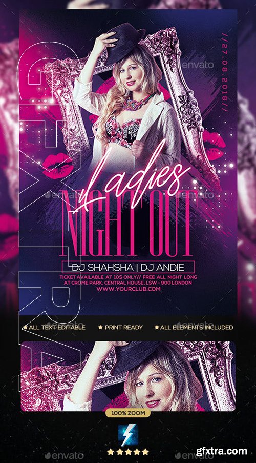 GraphicRiver - Ladies Night Party Flyer 23113869