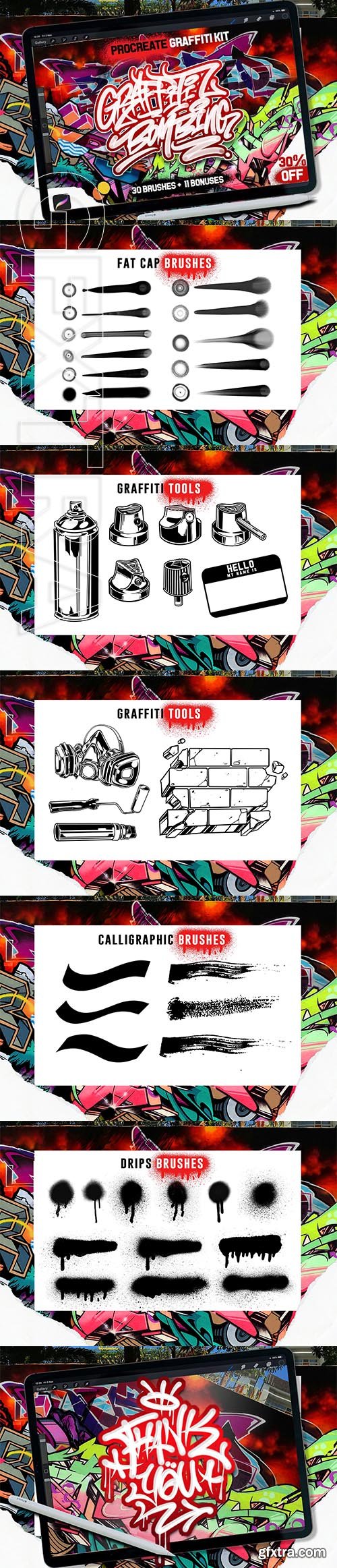 CreativeMarket - PROCREATE GRAFFITI BOMBING 3321456