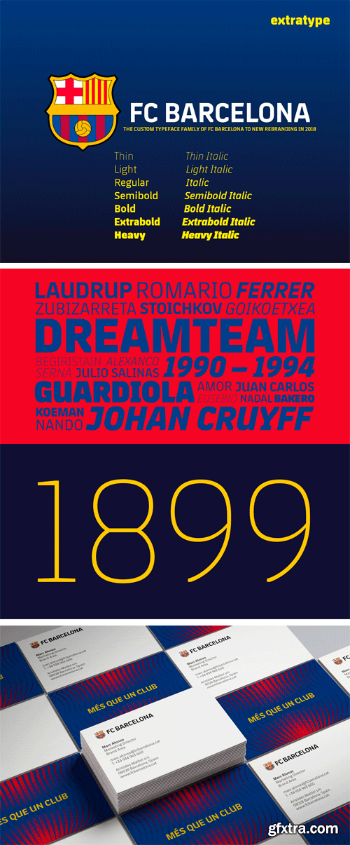 FC Barcelona New Custom Typeface 2018