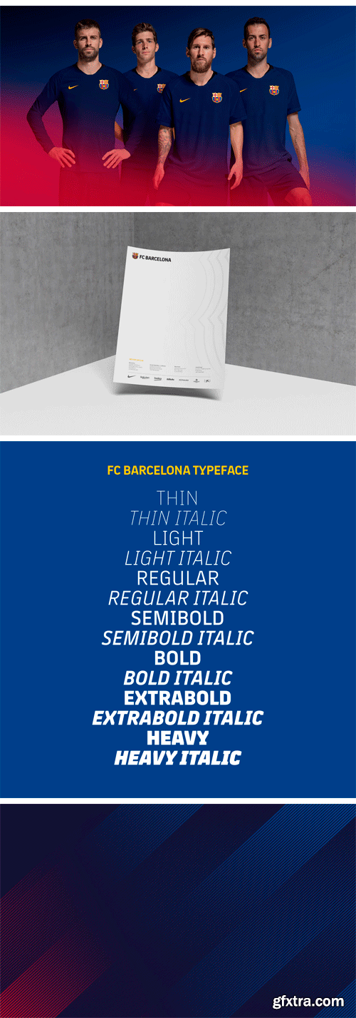 FC Barcelona New Custom Typeface 2018